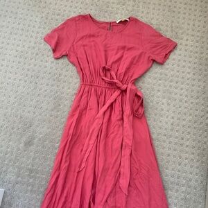 Gorgeous Salmon Downeast Bow Dress
